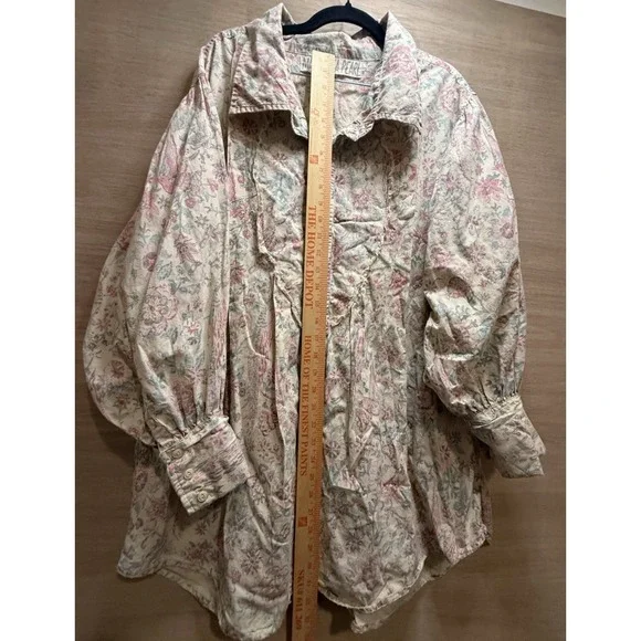 Magnolia Pearl Floral Pattern Tora Shirt One Size Women's 100% Cotton